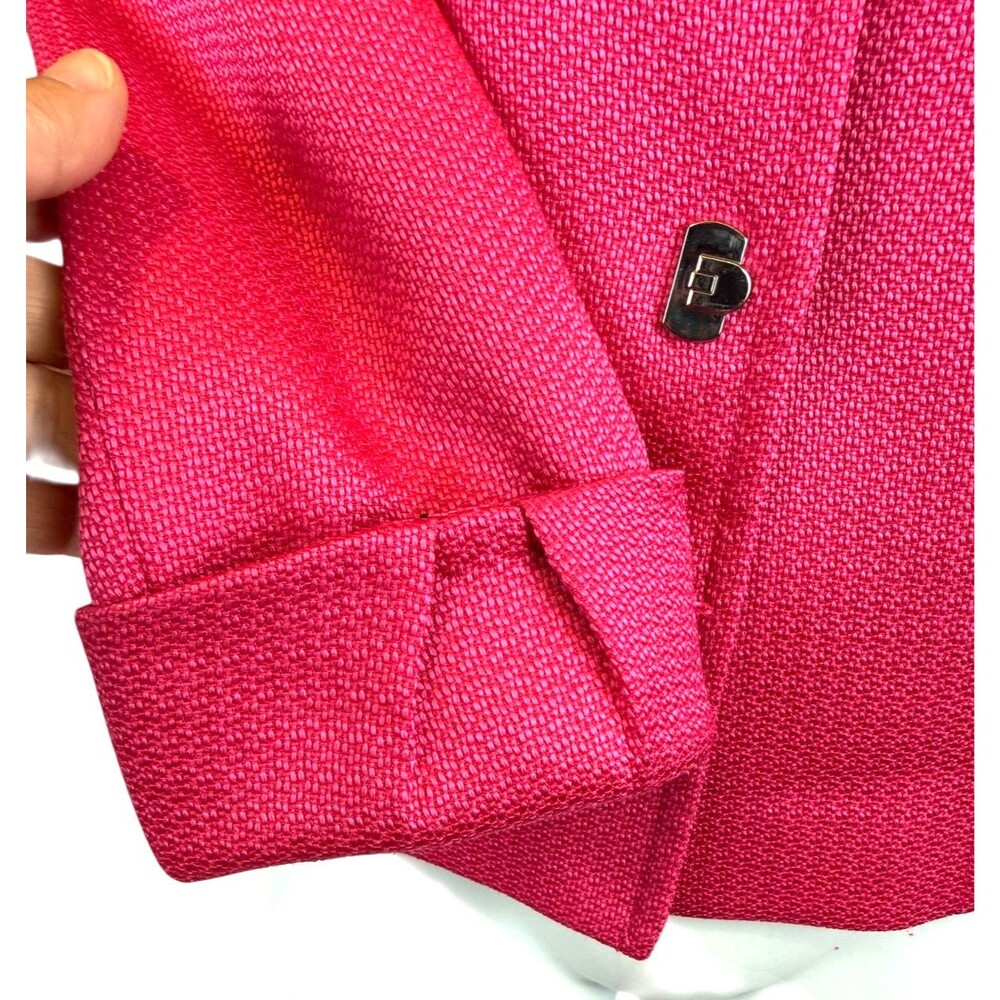 Tahari Arthur S. Levine Pink Textured Blazer Jacket Size 6 Bubblegum Career - Picture 5 of 9
